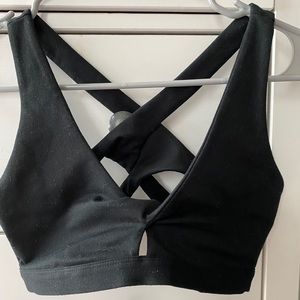 Black Keyhole Fabletics Sports Bra